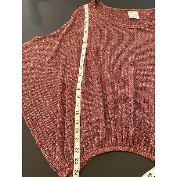 Jella Couture kaftan knitted top, wine,  size 8/10 medium - Picture 7 of 10